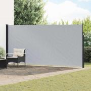 vidaXL Utfällbar sidomarkis Grå 600 x 200 cm Polyester