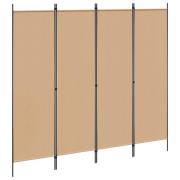 vidaXL 4-panelig rumsavskiljare Beige 200 x 180 cm Tyg
