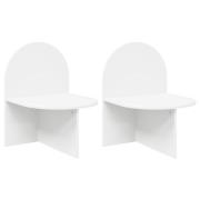 vidaXL Sängbord 2 pcs Vit 48 x 49 x 65 cm Konstruerat trä