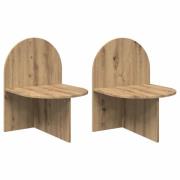vidaXL Sängbord 2 pcs Artisan-ek 48 x 49 x 65 cm Konstruerat trä