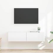 vidaXL TV Vägghylla Väggmonterad 2 pcs Glansig Vit 60 x 31 x 29,5 cm