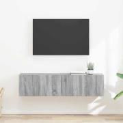 vidaXL TV Vägghylla 2 pcs Grå Sonoma 60 x 31 x 29,5 cm Konstruerat trä