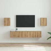 vidaXL TV Vägghylla 2 pcs Artisan Ek 30 x 31 x 40 cm Konstruerat trä