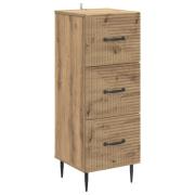 vidaXL Lådans skåp Artisan-ek 33 x 34,5 x 89,5 cm Konstruerat trä