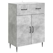 vidaXL Sideboard Betonggrå 66 x 34,5 x 89,5 cm Konstruerat trä