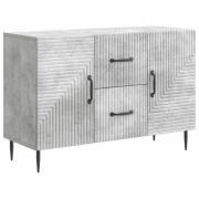 vidaXL Sideboard med låda Betonggrå 89 x 34,5 x 60 cm Konstruerat trä