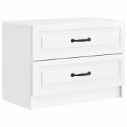 vidaXL Nattduksbord Vit högglans 62 x 34,5 x 44,5 cm Konstruerat trä
