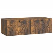 vidaXL Väggmonterad TV-bänk Rökt ek 99 x 41 x 30 cm Konstruerat trä