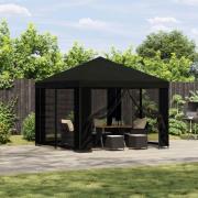 vidaXL Paviljong 3 x 3 m Svart Polyester och Stål 190 gsm
