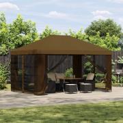vidaXL Paviljong 4 × 3 m Taupe Polyester och Stål 190 gsm
