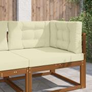 vidaXL Utomhus Soffa Kudde 3 pcs Kräm Polyester