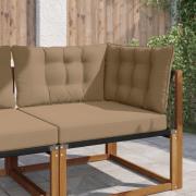 vidaXL Utomhus Soffa Kudde 3 pcs Taupe Polyester