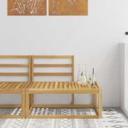 vidaXL Modulsoffa utomhus Vit 91 x 63 x 73 cm Massivt Akaciaträ