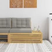 vidaXL Modulsoffa utomhus Vit 115 x 83 x 73 cm Massivt Akaciaträ