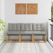 vidaXL 3 Stycke Utomhus Mellansoffa