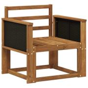 vidaXL Utomhus Mellansoffa Massivt Akaciaträ Naturlig