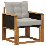 vidaXL Utomhus Mellansoffa Massivt Akaciaträ Naturlig