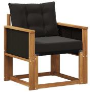 vidaXL Utomhus Mellansoffa Massivt Akaciaträ Naturlig