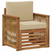 vidaXL Utomhus Mellansoffa Naturlig