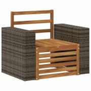 vidaXL Utomhus Mellansoffa Naturlig