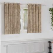 vidaXL Sammetsgardiner 2 pcs champagne 140 x 140 cm Sammet