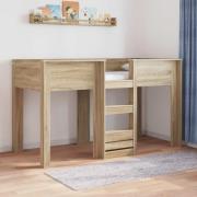 vidaXL Köksbädd för barn Sonoma-ek 75 x 190 cm Konstruerat trä