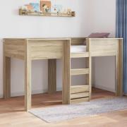 vidaXL Köksbädd för barn Sonoma-ek 90 x 190 cm Konstruerat trä