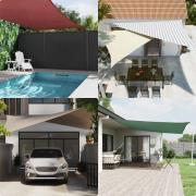 vidaXL Solskugge segel Ljusgrå och vit. 4,5 x 2,5 m