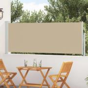 vidaXL Utfällbar sidomarkis Beige 300 x 100 cm Polyester