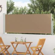 vidaXL Utfällbar sidomarkis Taupe 300 x 100 cm Polyester