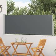 vidaXL Utfällbar sidomarkis Antracit 500 x 100 cm Polyester