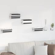 vidaXL Flytande hylla med hylla 4 pcs Antracit 6 x 10,8 x 6,6 cm