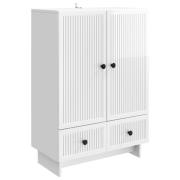 vidaXL Sideboard Högblank Vit 66 x 34,5 x 95 cm Konstruerat trä
