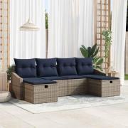 vidaXL Soffset med kudde 5 pcs konstrotting