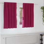 vidaXL Mörkläggningsgardiner med Ringar 2 pcs Vinröd 140 x 140 cm