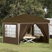 vidaXL Pop-up Partytält Taupe 288 x 288 x 245 cm Oxford Tyg