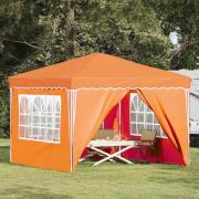 vidaXL Pop-up Partytält Orange 288 x 288 x 245 cm Oxford Tyg
