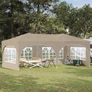 vidaXL Pop-up Partytält Kräm 575 x 288 x 245 cm Oxford Tyg