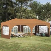 vidaXL Pop-up Partytält Beige 575 x 288 x 245 cm Oxford Tyg