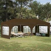 vidaXL Pop-up Partytält Taupe 575 x 288 x 245 cm Oxford Tyg