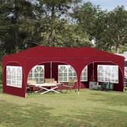 vidaXL Pop-up Partytält Vinröd 575 x 288 x 245 cm Oxford Tyg