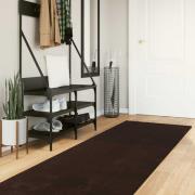 vidaXL Mellanhög mjuk och tvättbar matta HUARTE Brun 300 x 80 cm