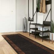 vidaXL Mattlöpare MARSA Svart 100 x 450 cm Polyester och PVC