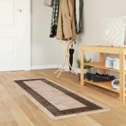 vidaXL Mattlöpare MARSA Svart 50 x 200 cm Polyester och PVC