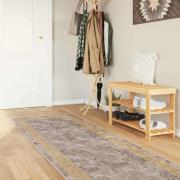 vidaXL Mattlöpare MARSA Grå 100 x 400 cm Polyester och PVC