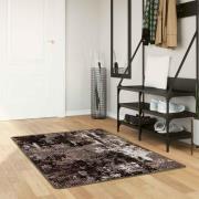 vidaXL Mattlöpare MARSA Svart 80 x 100 cm Polyester och PVC