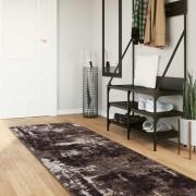 vidaXL Mattlöpare MARSA Svart 80 x 450 cm Polyester och PVC