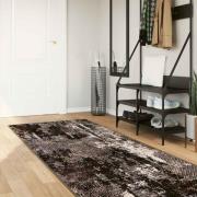 vidaXL Mattlöpare MARSA Svart 100 x 300 cm Polyester och PVC