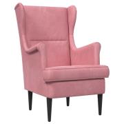 vidaXL fåtölj Rosa Sammet