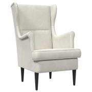 vidaXL fåtölj Kräm Sammet